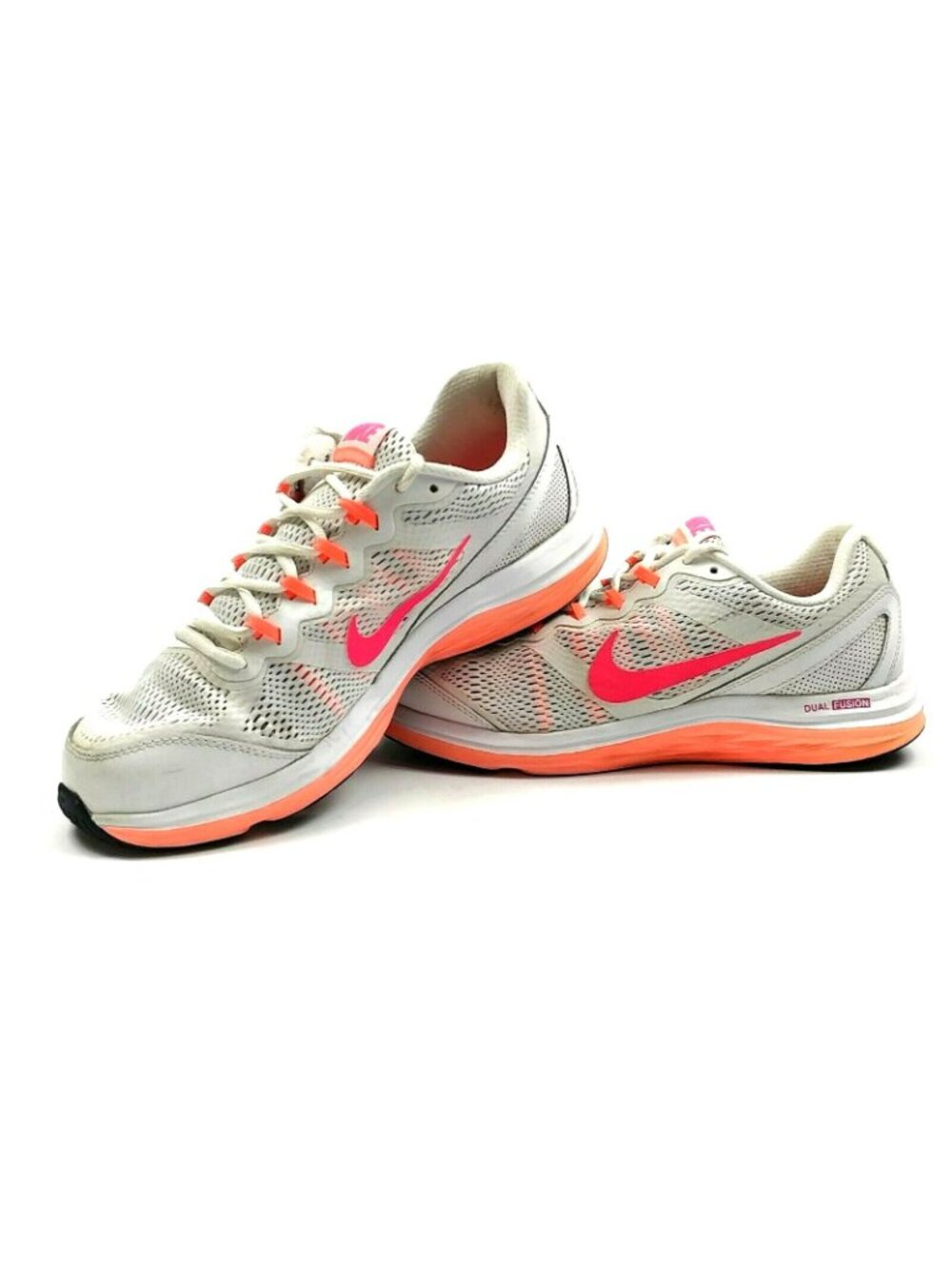 Nike Dual Fusion Run 3 Womens Sneaker Running Shoes Size 9 White Pink 653594-100 - Picture 3 of 6